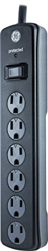 GE 8 Ft Extension Cord 33662 125 Volts 15 Amps 6 Outlets Surge Protection