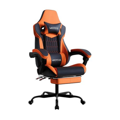WOTSTA 5 Ergonomic Adjustable Chair Indoor Use 300 Pounds Black Orange