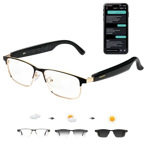 OICIIDO Bluetooth Smart Glasses C1FF32596FBB 164 Languages AI Translation Waterproof IP67 Touch Control Unisex