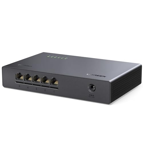 UGREEN 5-Port 2.5Gb Ethernet Switch, Model CM953, Unmanaged Network Hub