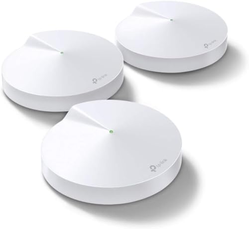 TP-Link Deco M5 3-Pack Mesh Wi-Fi System - Dual-Band, 1300 Mbps, Internal Antennas, 10/100/1000 Mbps Ethernet, Home Networking