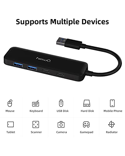 NEWQ 4-Port USB Hub USB 3.0 NQ-HB-12