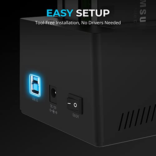 SABRENT 44TB USB 3.0 SATA Dual Bay External Docking Station EC-HD2B