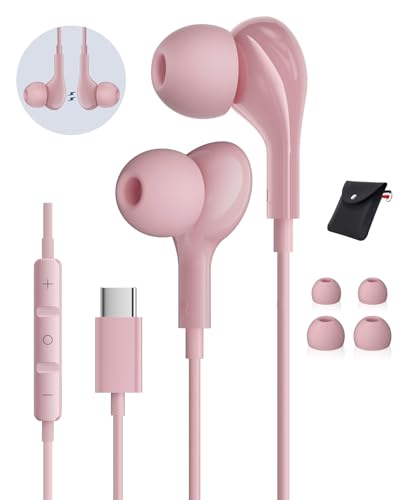 AILZPXX In-Ear USB C Headphones 964-06 Wired Earbuds with Microphone