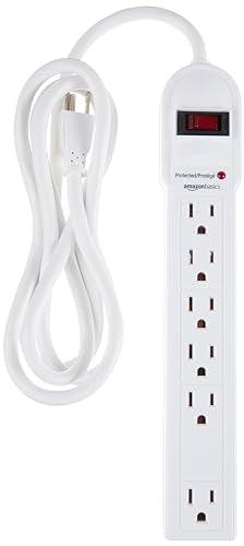 Amazon Basics 6-Outlet Surge Protector Power Strip 791 Joules 15A 125V