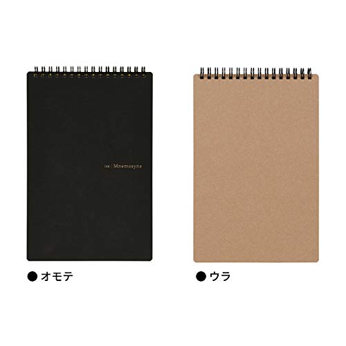 Maruman 5.83x8.27 A5 Notebook 70 Sheets 140 Pages College Ruled Micro-Perforated Wire-Bound Black