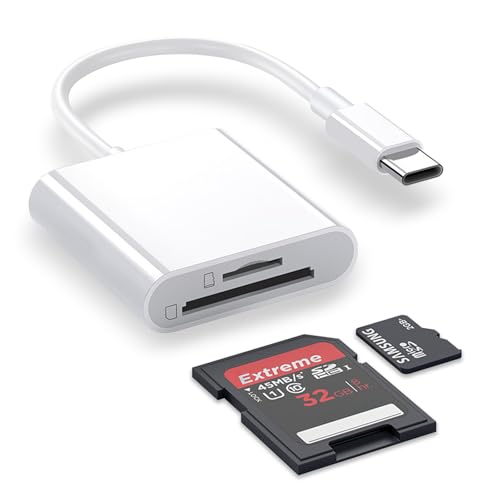 MaxRenard Dual-Slot SD Card Reader USB Type-C MicroSD Adapter
