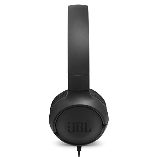 JBL TUNE 500 On-Ear Headphone Model JBLT500BLKAM Black Wired with 3.5mm Jack