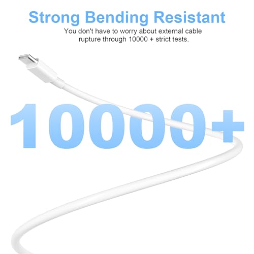 BSTOEM 10 Feet KZ-02-1 60W USB-C Power Delivery Charging Cable - Indoor Outdoor, White