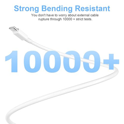BSTOEM 10 Feet KZ-02-1 60W USB-C Power Delivery Charging Cable - Indoor Outdoor, White