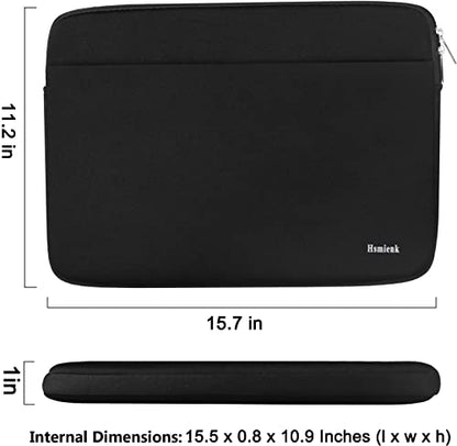Hsmienk 15.6 inch loo-1008 Black Neoprene Laptop Sleeve Shockproof Lightweight