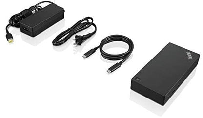 Lenovo 11.2" x 8.3" x 1.7" USB-C Docking Station (40AS0090US) - 60W Power Delivery - Black