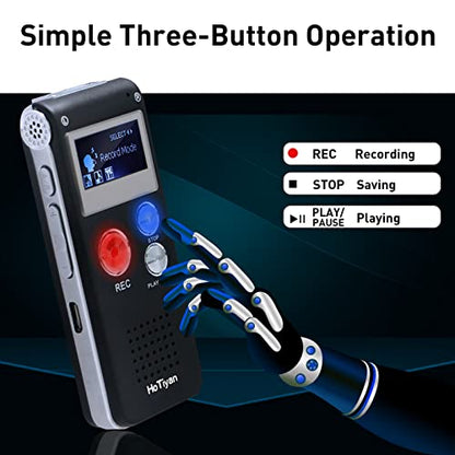 HoTiyan 1.1 Inches H-10001 Digital Voice Recorder USB 2.0 MP3/WAV Audio Recorder