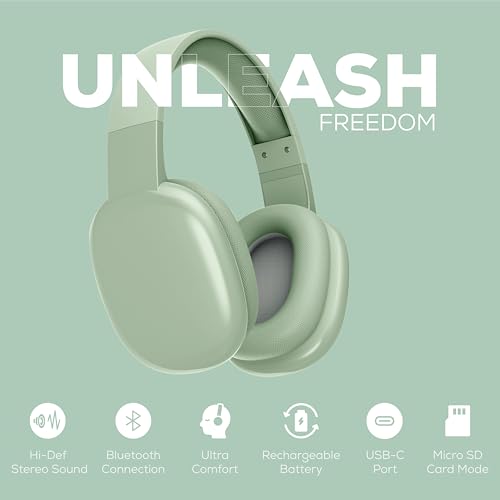 Gabba Goods GG-VIBE Bluetooth Over-Ear Headphones Noise Isolation Wireless Dynamic Driver