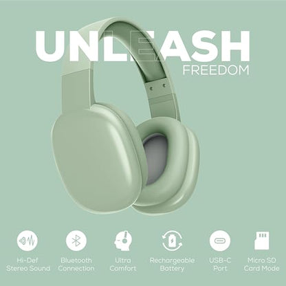 Gabba Goods GG-VIBE Bluetooth Over-Ear Headphones Noise Isolation Wireless Dynamic Driver