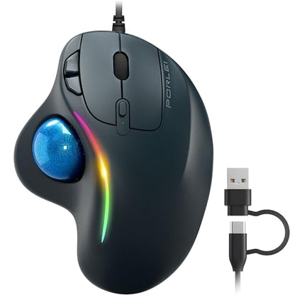 PORLEI Wired Trackball Mouse TM551 1200DPI
