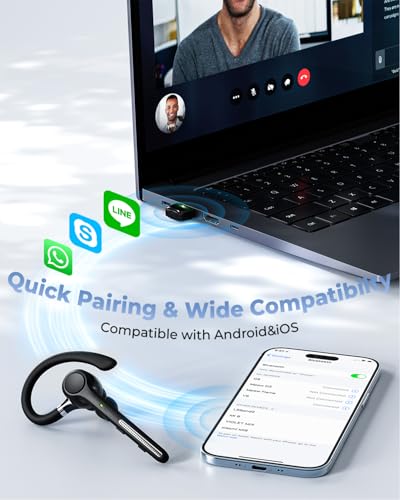 Ngsod In Ear G8 Bluetooth 5.4 Headset Active Noise Cancelling Wireless Earpiece