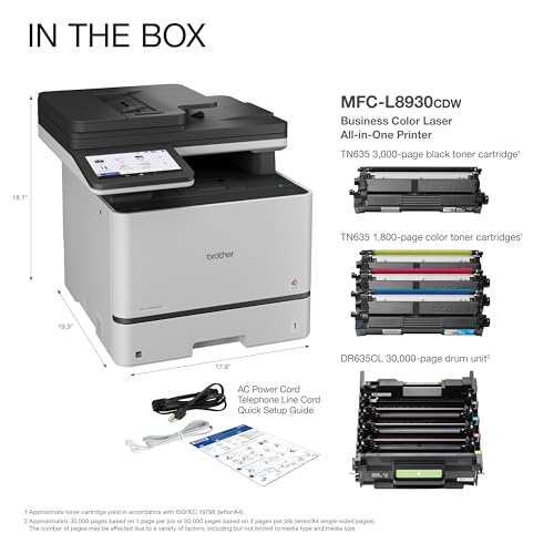 Brother MFC-L8930CDW Color Laser Printer 2400 x 600 dpi