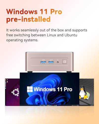 GEEKOM A5 Mini PC AMD Ryzen 5 7430U 512GB SSD 16GB RAM 8K Quad Display