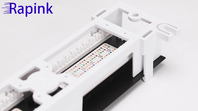 Rapink 12 Port Cat6 Patch Panel 10G Support Network Patch Panel UTP 10-Inch Wall Mount 1U