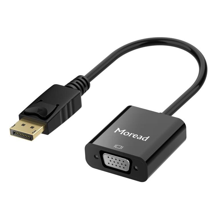 Moread DP2VGA-A-B-V2 DisplayPort to VGA Adapter 1920x1080@60Hz Black