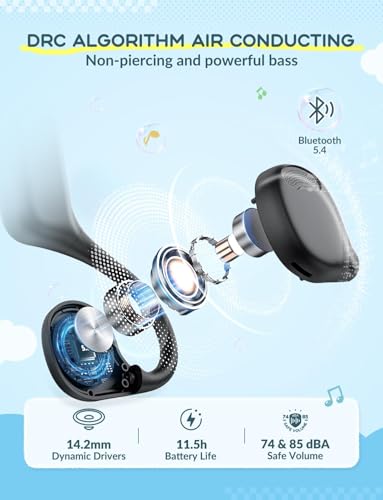iClever OWS01 Bluetooth Open Ear Headphones Wireless 5.4 for Kids Adults