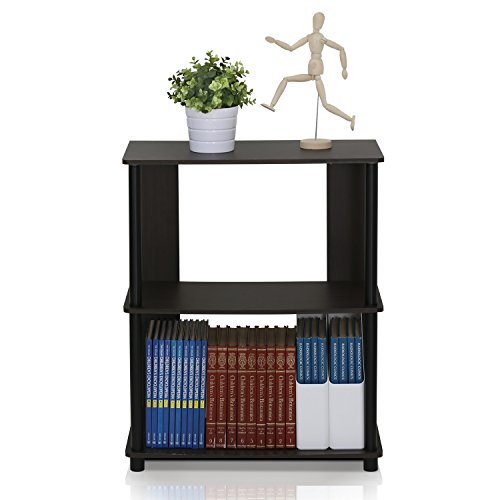 Furinno 3-Tier Bookcase 15070WNBK 23.62in Width 29.8in Height Engineered Wood Home & Office Furnishing