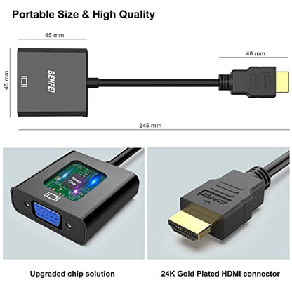 BENFEI HDMI to VGA Adapter 000155black 1920x1080 60Hz Adapter
