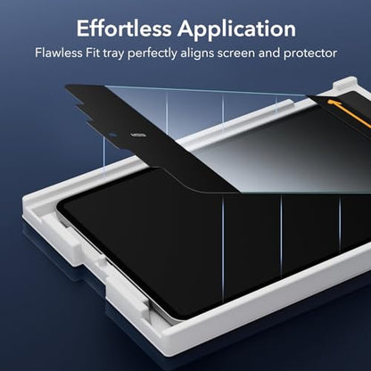 ESR 2 Pack Tempered Glass Screen Protector for iPad Air 5/4 (10.9 inch), iPad Pro 11 inch with Application Tray, Scratch Resistant, Water Resistant