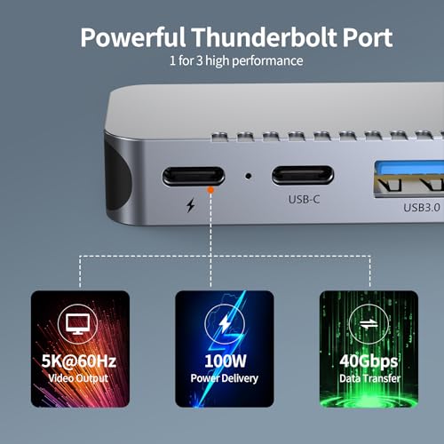 BHHB 8-in-2 USB C Hub Docking Station Model M82 4K@30Hz Thunderbolt 4/3 HDMI USB 3.0 SD/TF for MacBook