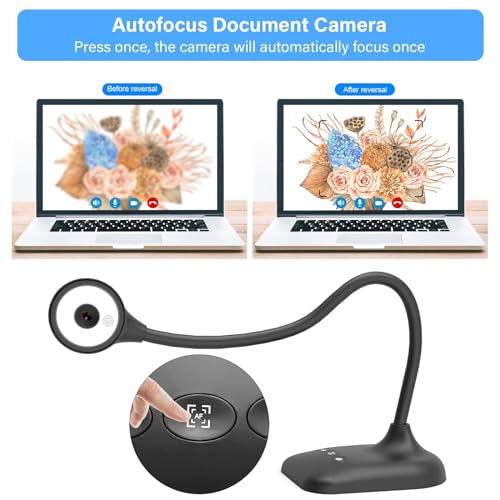 Kitchbai 3" PA-800 1944P Document Camera, Webcam, USB Visualizer
