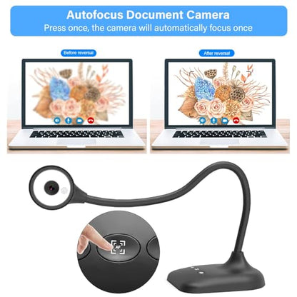 Kitchbai 3" PA-800 1944P Document Camera, Webcam, USB Visualizer