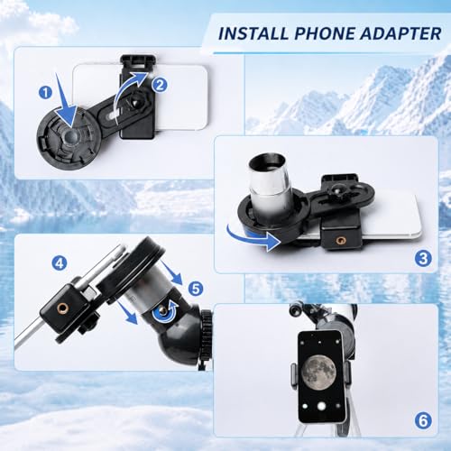 Koolpte 70mm AZ50070 500mm Manual Focus Telescope