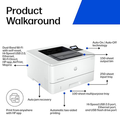 HP LaserJet Pro 4001dw Monochrome 1200 x 1200 DPI Laser Printer