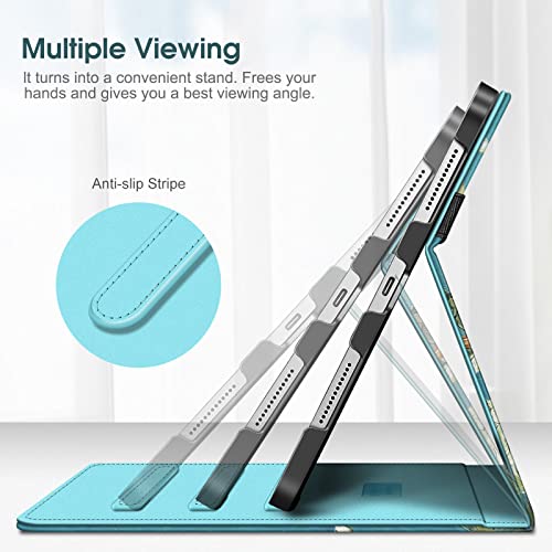 FINTIE Case for iPad 10.9 Inch 2022 and 11 Inch 2025, Hard Shell, Faux Leather, Microfiber, Adjustable Viewing Angles