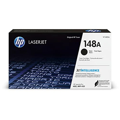 HP 148A Black LaserJet Toner Cartridge | Compatible with LaserJet Pro 4001, MFP 4101 | W1480A