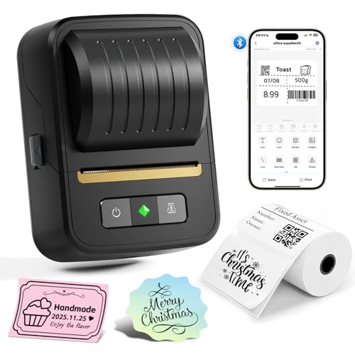 NADAIIN 2in Bluetooth N20 Thermal Label Printer 203dpi Monochrome
