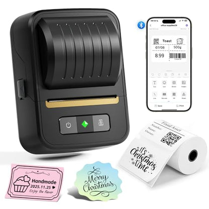 NADAIIN 2in Bluetooth N20 Thermal Label Printer 203dpi Monochrome