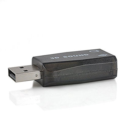 VizGiz 3 Pack USB Sound Card Adapter 5.1 Channel 3D External USB to 3.5mm Audio Jack