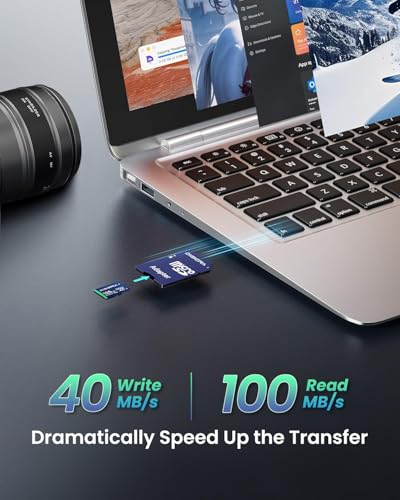 DIGIERA 128GB DGCT100 Micro SDXC Memory Card - Up to 100MB/s Read, 40MB/s Write, Class 10, V30