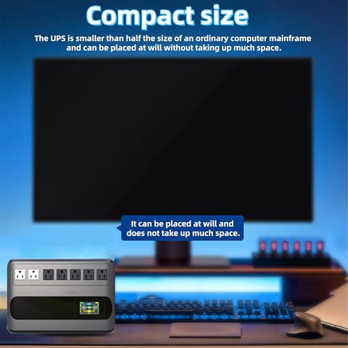 Gitroso 1000VA 500W Rack Uninterruptible Power Supply UPS GF1000