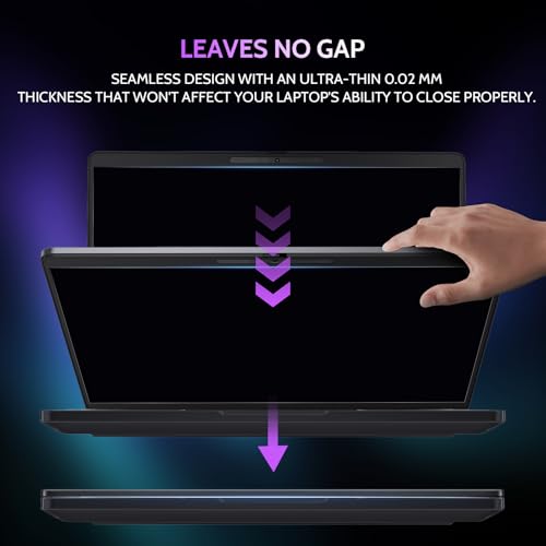 Peslv 15.6 Inch 360° Laptop Privacy Screen Anti Glare Blue Light Filter Scratch Resistant Matte