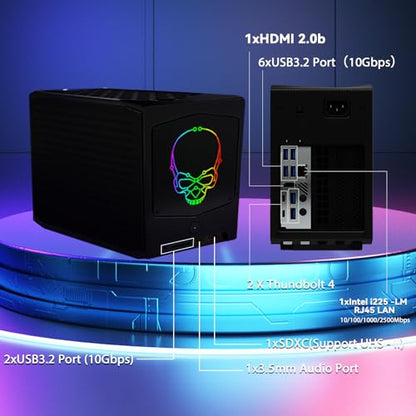 BRENUC NUC 11 Extreme Kit NUC11BTMi7 Intel Core i7-11700B 8-Core 3.20GHz Barebone PC, UHD, HDMI, USB 3.1, Wi-Fi 6E