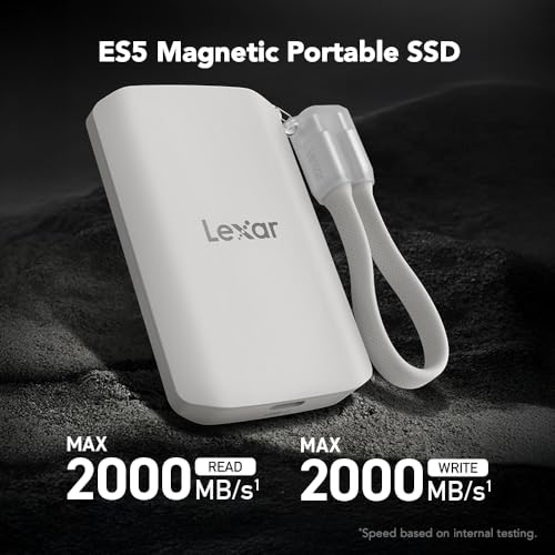 Lexar 1TB External Solid State Drive, USB-C, Drop Resistant, Dust Resistant, Water Resistant, Compact