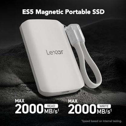 Lexar 1TB External Solid State Drive, USB-C, Drop Resistant, Dust Resistant, Water Resistant, Compact