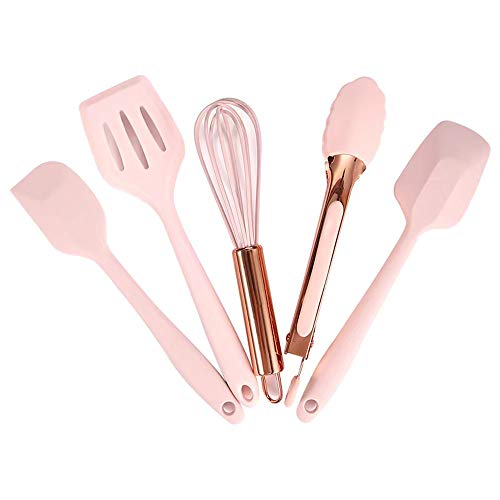 Collfa 8.2 in Mini Kitchen Utensil Set Food-Grade Silicone Cooking Tools, 5-Piece Set