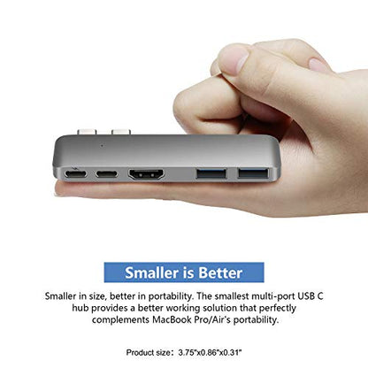Purgo 5-Port USB Hub PG-TC402 Space Grey USB 3.0 Mini Adapter