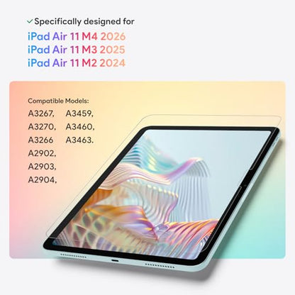 KCT 9H Tempered Glass Screen Protector for iPad Air 11" M4/M3/M2 Matte Finish