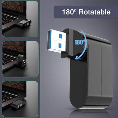 vienon 4-Port USB Hub VN76HFH USB 3.0 Interface Lightweight Plastic 5 Gigabits Per Second