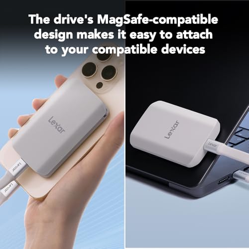 Lexar 1TB External Solid State Drive, USB-C, Drop Resistant, Dust Resistant, Water Resistant, Compact